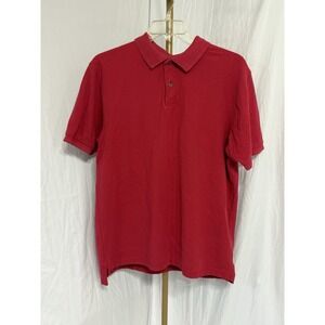 Jos A Bank Mens Large Red Travelers Collection 100% Cotton Polo Shirt‎